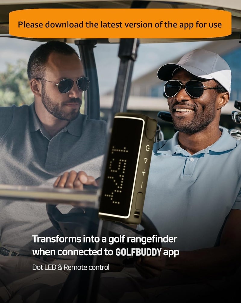 Golf Buddy GOLFBUDDY Voice XL Magnetic Golf GPS Speaker - Distances Visible, Rich Sound with 20W Woofer & 10W Tweeter, Clip-on Remote Controller, Attachable to Golf Cart, 10 Hours Battery Life, IPX6 Waterproof - Image 3